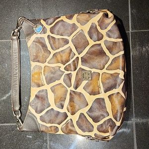 Dooney & Bourke Serengeti Giraffe Large Hobo Shoulder Bag